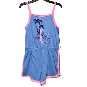 Disney Blue & Pink Girl's Stitch Romper XS (4/5) NWT